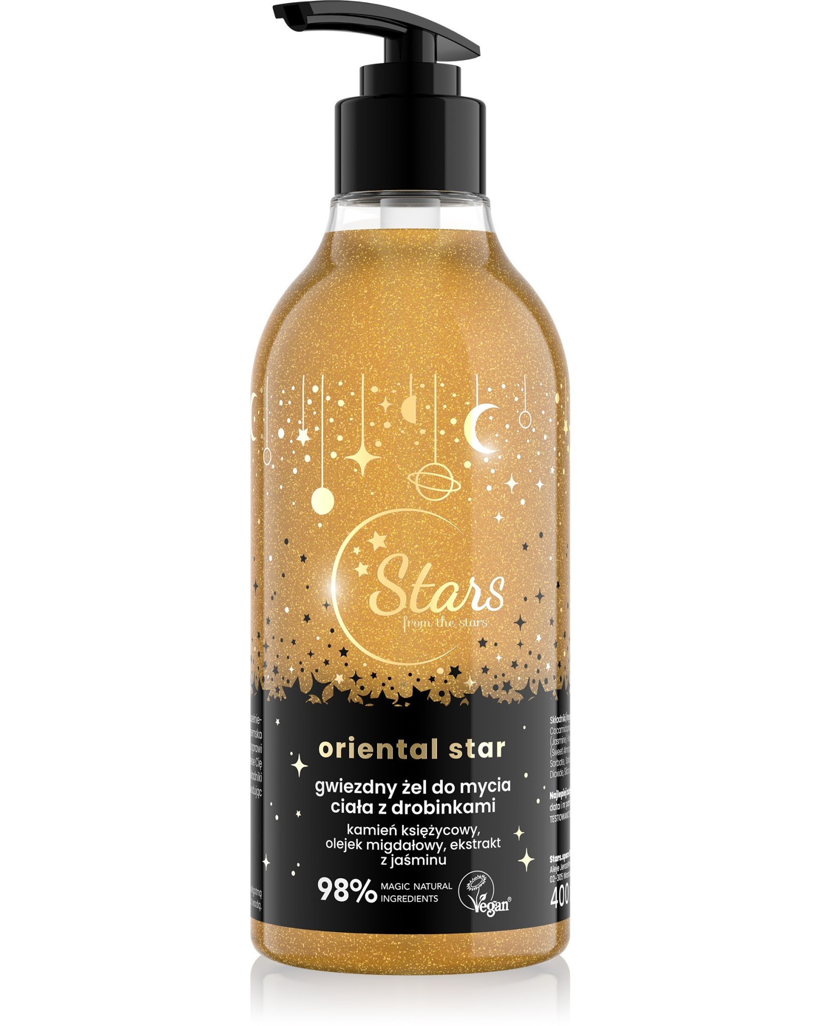 Stars from the Stars Żel do mycia ciała z drobinkami Oriental Star Gwiezdny 400ml