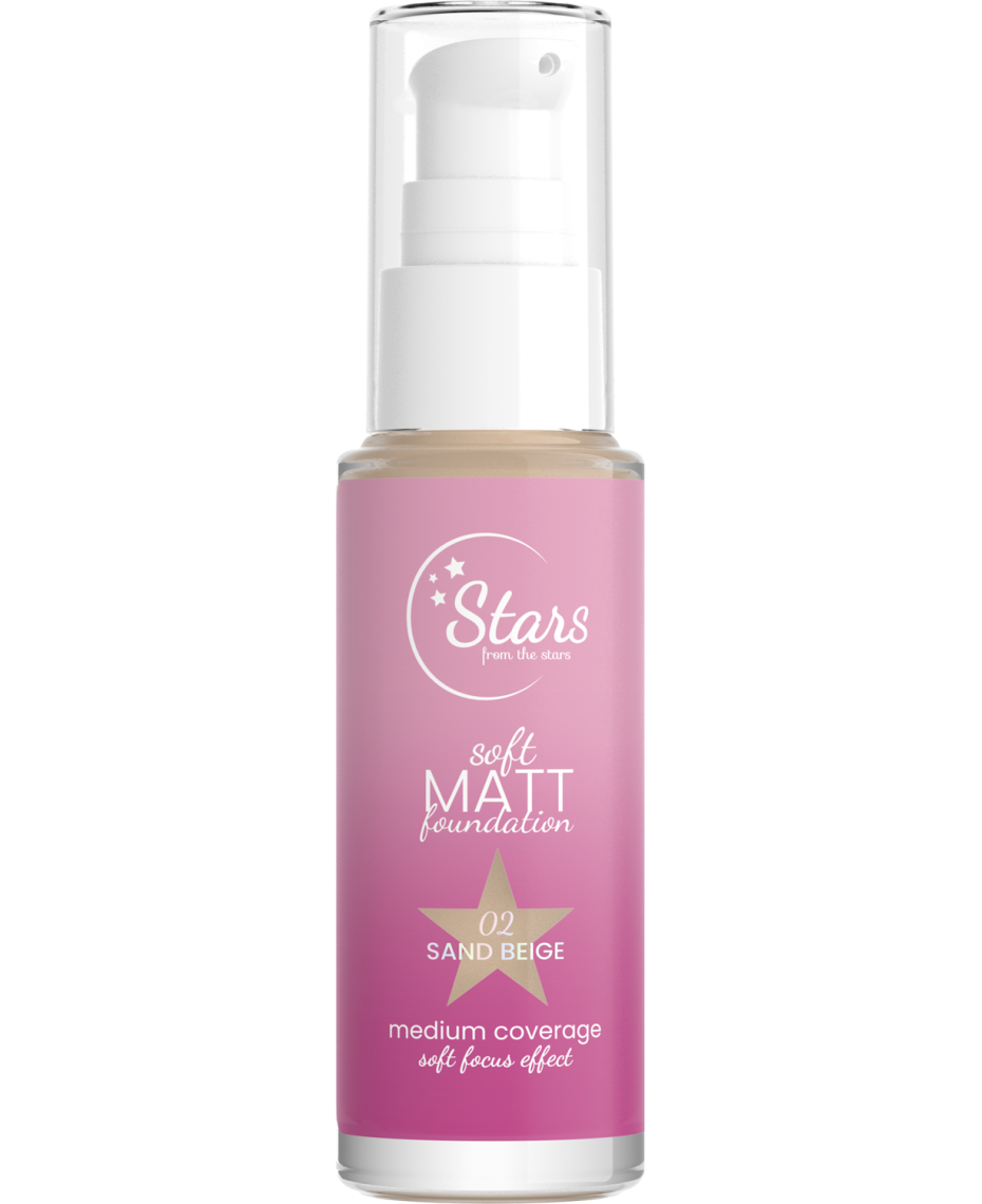 Stars from the Stars Podkład matujący Soft Matt Foundation nr 02 Sand Beige, 30 ml