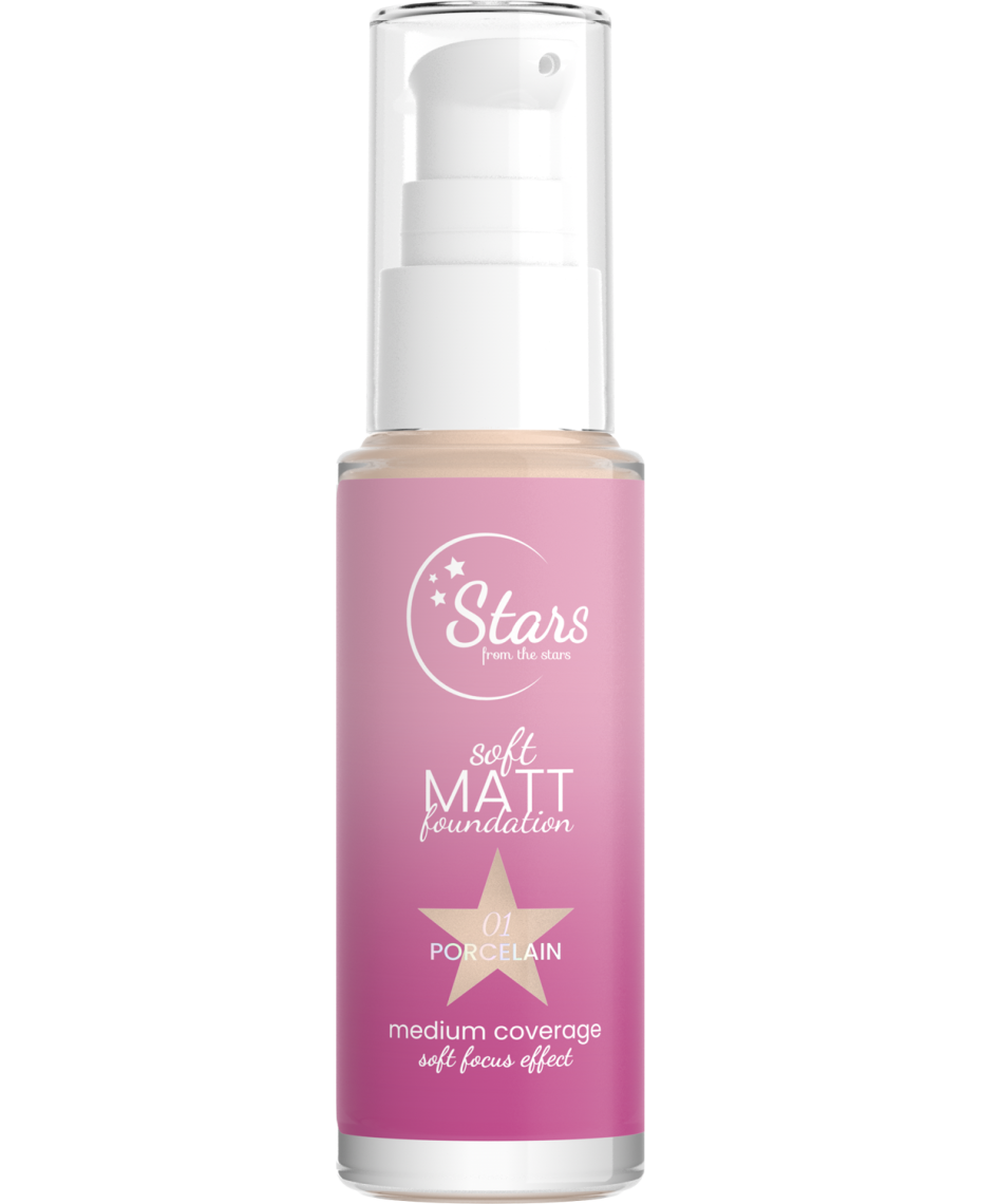 Stars from the Stars Podkład matujący Soft Matt Foundation nr 01 Porcelaine, 30 ml