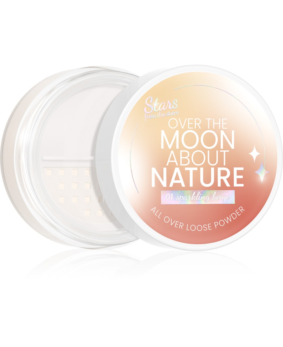 Stars from the stars OVER THE MOON ABOUT NATURE naturalny puder sypki do twarzy i oczu 01 Sparkling Beige, 10g