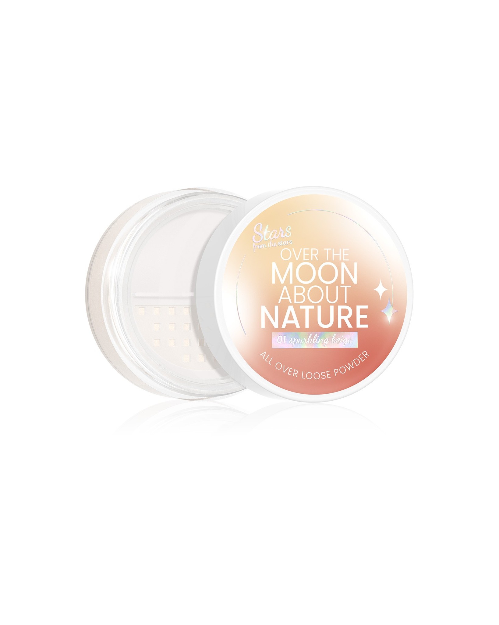 Stars from the stars OVER THE MOON ABOUT NATURE naturalny puder sypki do twarzy i oczu 01 Sparkling Beige, 10g