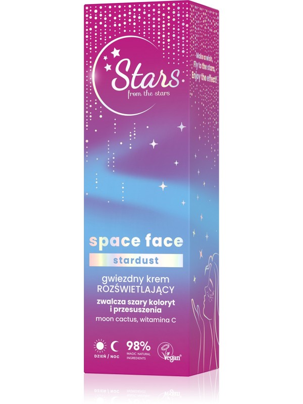 Stars from the Stars Gwiezdny krem rozświetlający Space Face Stardust 50ml
