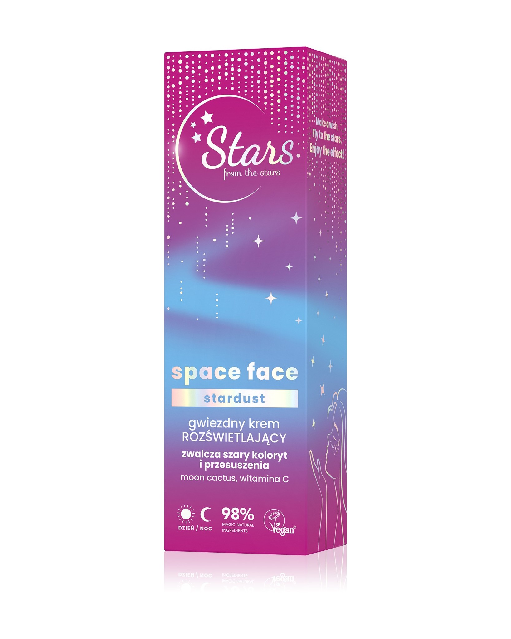 Stars from the Stars Gwiezdny krem rozświetlający Space Face Stardust 50ml