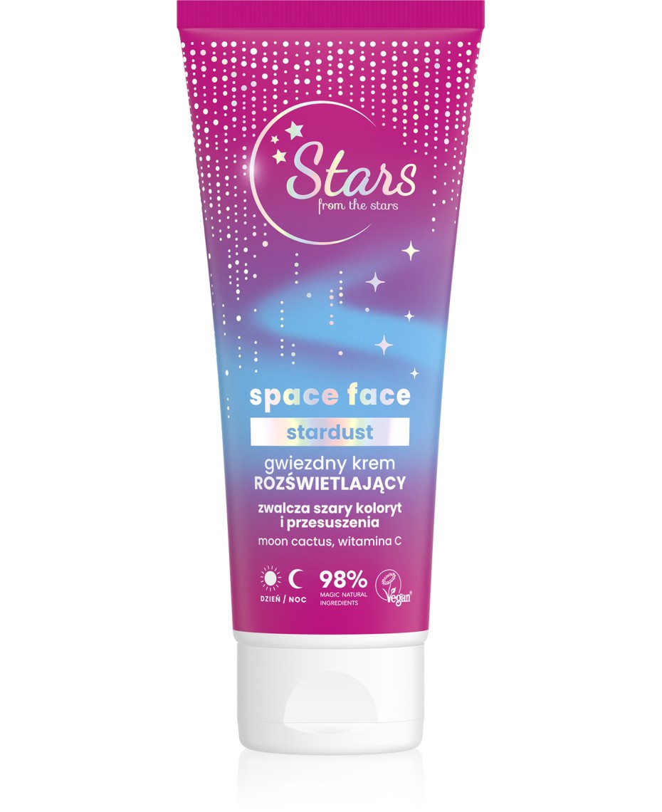 Stars from the Stars Gwiezdny krem rozświetlający Space Face Stardust 50ml