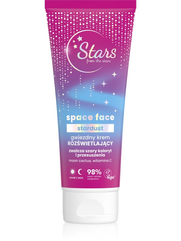 Stars from the Stars Gwiezdny krem rozświetlający Space Face Stardust 50ml