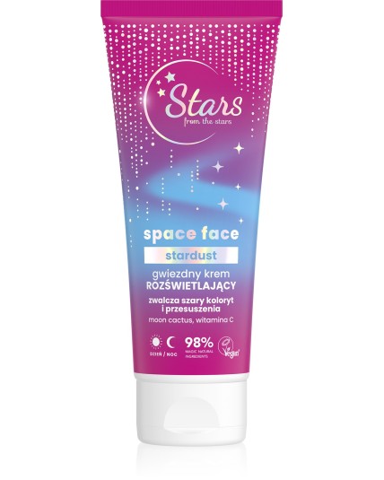 Stars from the Stars Gwiezdny krem rozświetlający Space Face Stardust 50ml