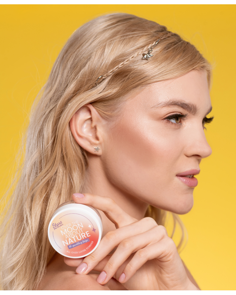 Stars from the stars OVER THE MOON ABOUT NATURE naturalny puder sypki do twarzy i oczu 01 Sparkling Beige, 10g