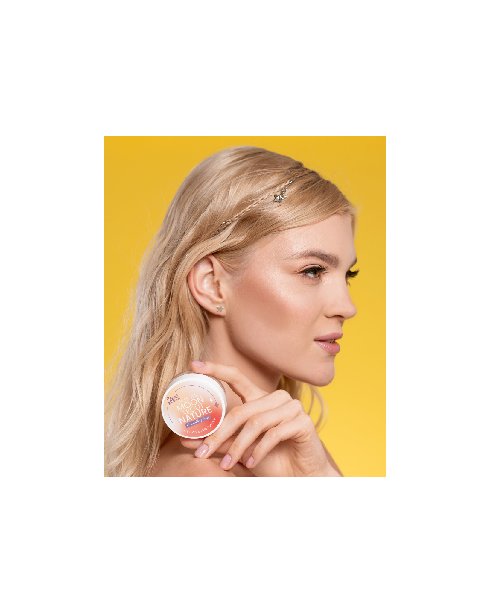 Stars from the stars OVER THE MOON ABOUT NATURE naturalny puder sypki do twarzy i oczu 01 Sparkling Beige, 10g