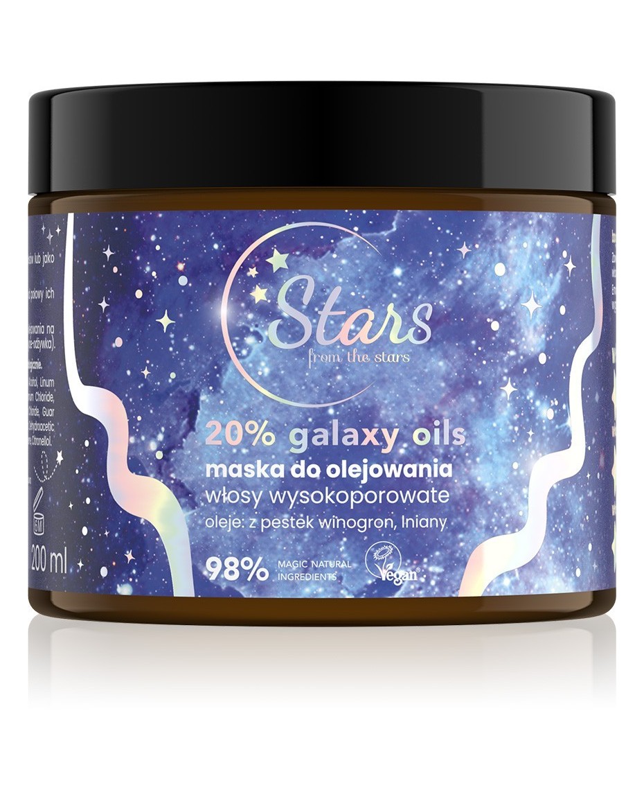 Stars from the Stars Maska do olejowania włosy wysokoporowate Galaxy Oils 200ml