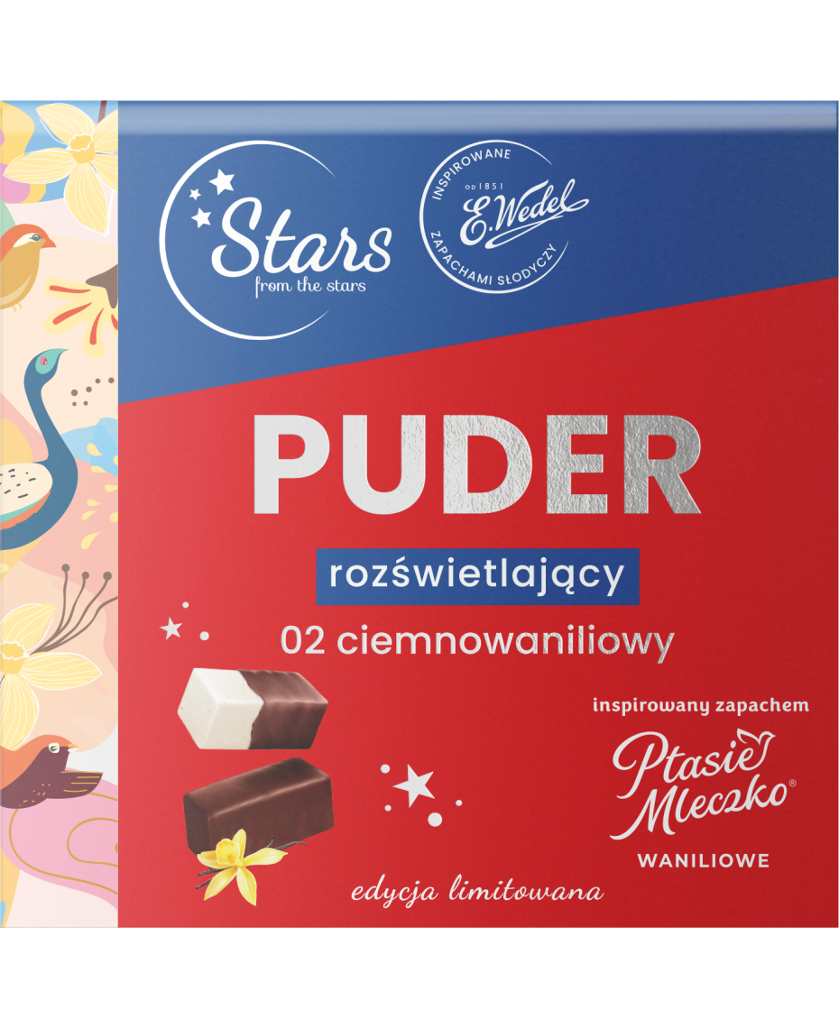 Stars from the stars WEDEL puder rozświetlający 02 ciemnowaniliowy, 8 g