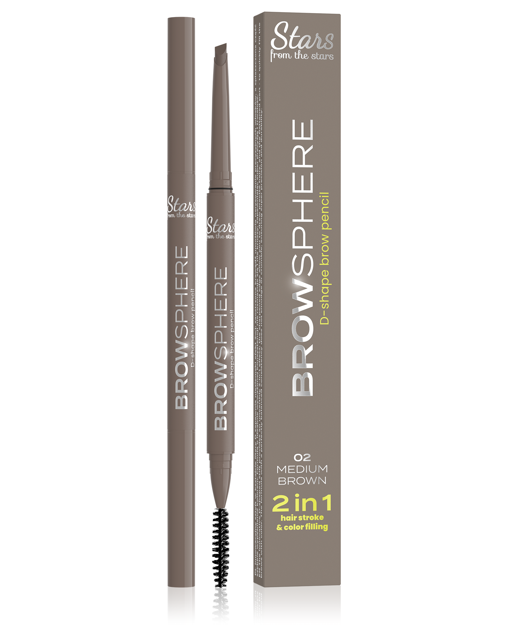 Stars from the stars BROWSPHERE kredka do brwi 02 Medium brown, 0,14 g