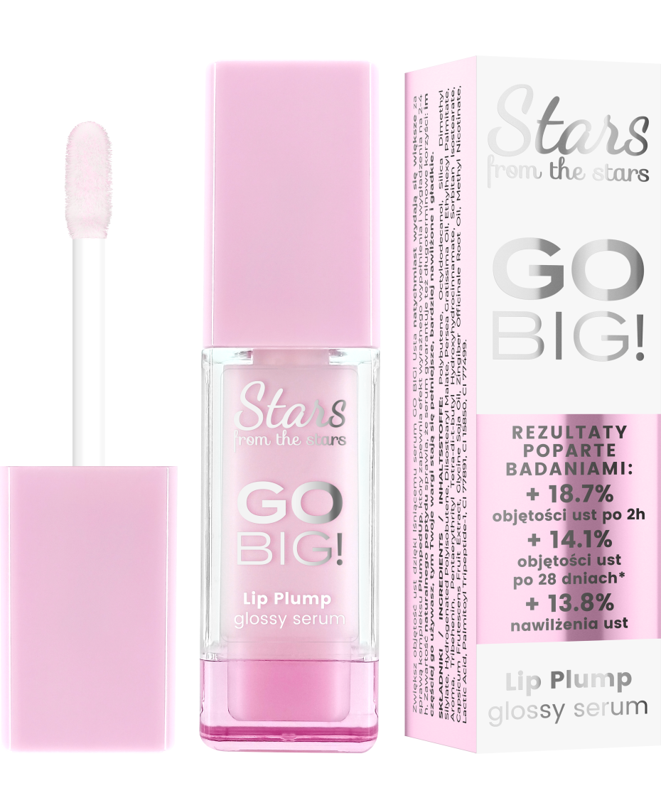 Stars from the stars GO BIG! błyszczyk serum powiększające usta 01 soft pink, 8 g