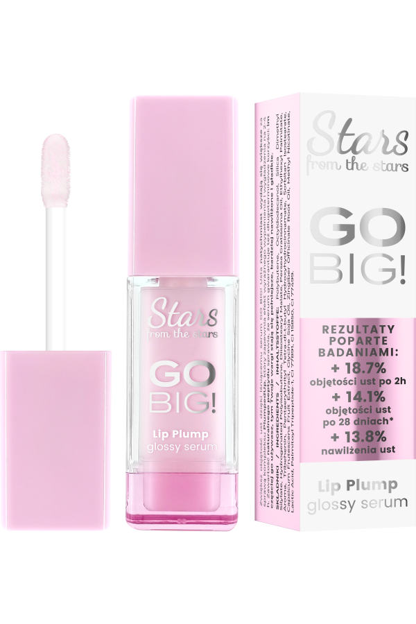 Stars from the stars GO BIG! błyszczyk serum powiększające usta 01 soft pink, 8 g