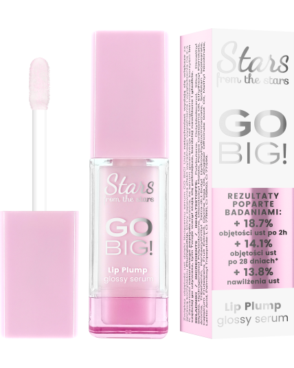 Stars from the stars GO BIG! błyszczyk serum powiększające usta 01 soft pink, 8 g