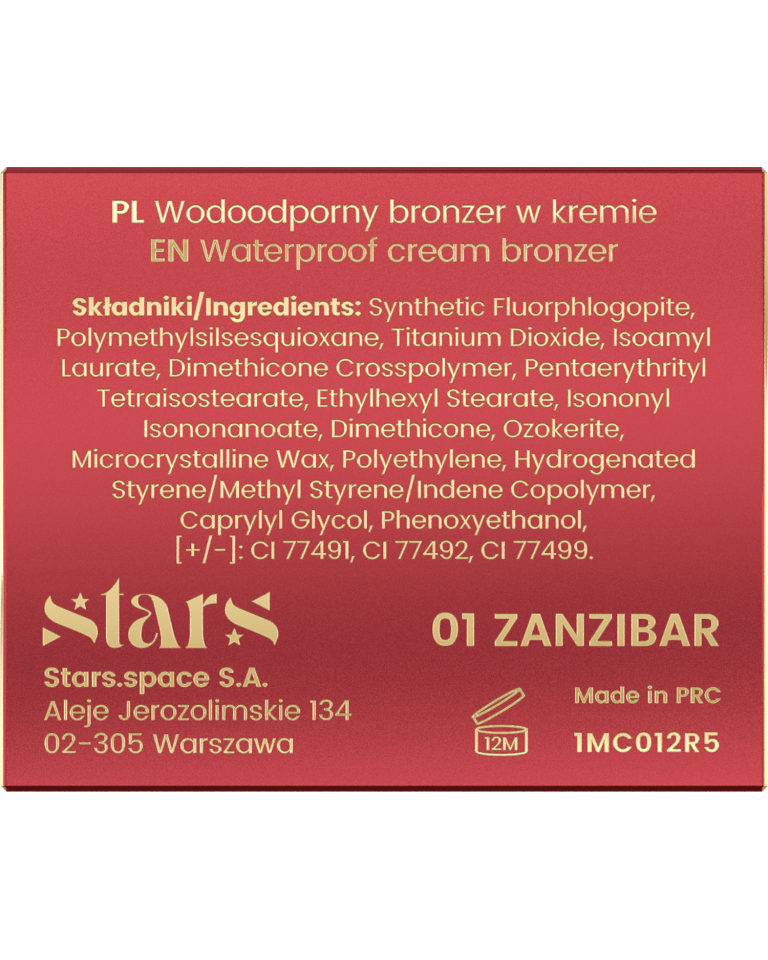 Stars from the stars AIR STARS wodoodporny bronzer w kremie 01 Zanzibar, 4,5 g