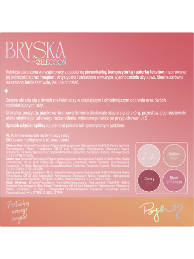 Stars from the stars BRYSKA paleta kremowych rozświetlaczy i róży 12,8g