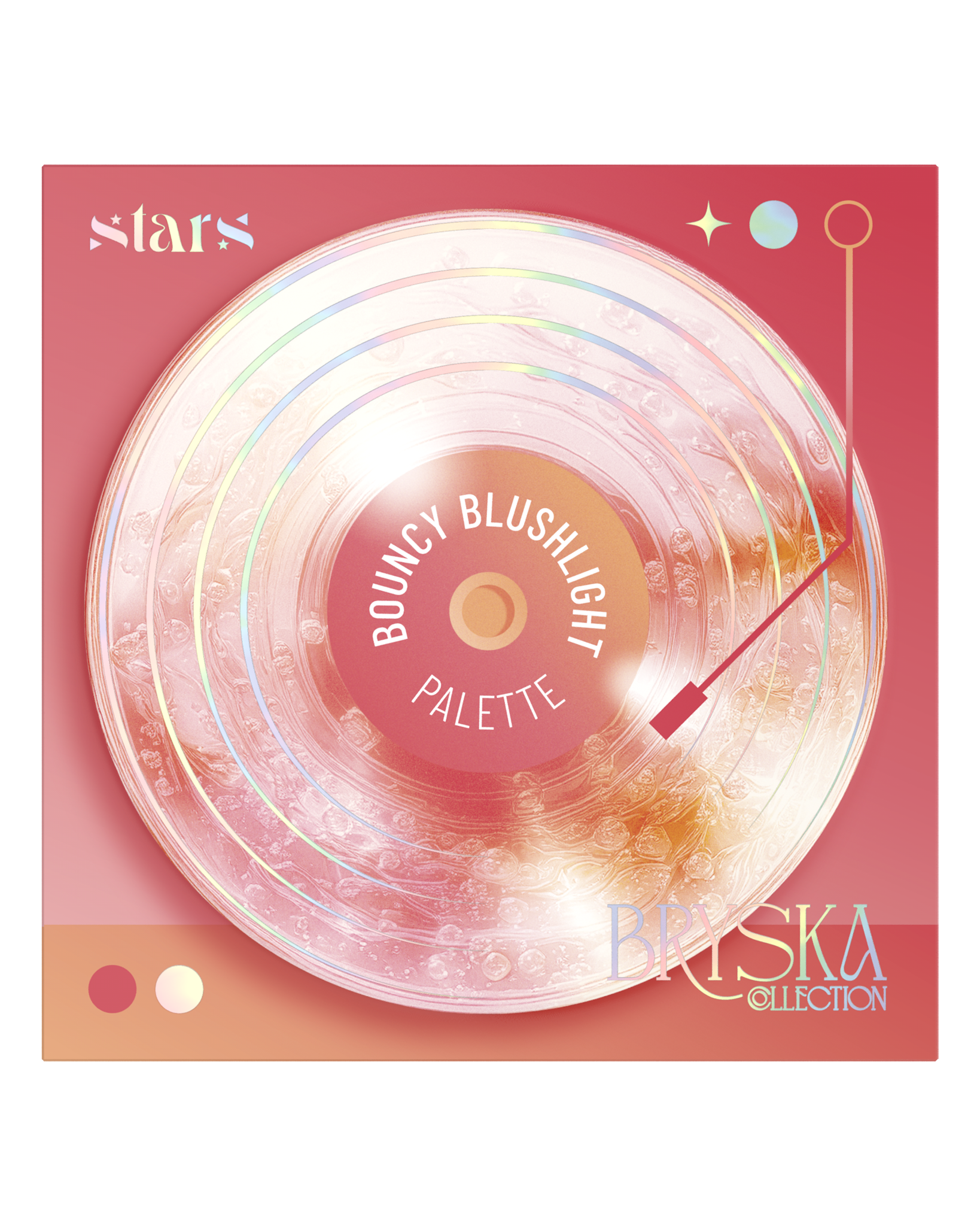 Stars from the stars BRYSKA paleta kremowych rozświetlaczy i róży 12,8g