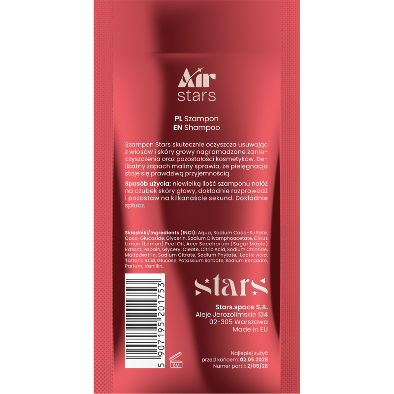 Stars from the stars AIR STARS szampon chelatujący do włosów Berry Fly, 50 ml - CUKIEREK