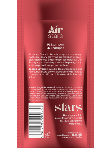 Stars from the stars AIR STARS szampon chelatujący do włosów Berry Fly, 50 ml - CUKIEREK