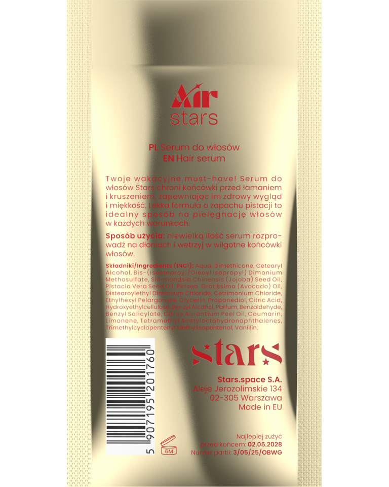 Stars from the stars AIR STARS serum do włosów Air Pistachio 50ml - CUKIEREK