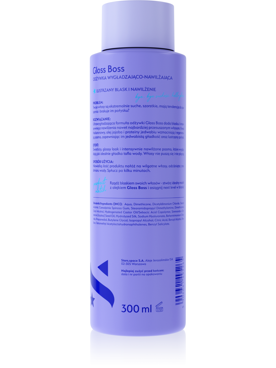 Stars  Odżywka nawilżająco-wygładzająca GLOSS BOSS 300 ml