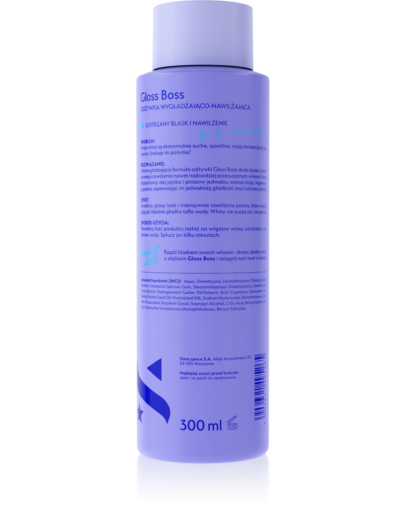 Stars  Odżywka nawilżająco-wygładzająca GLOSS BOSS 300 ml