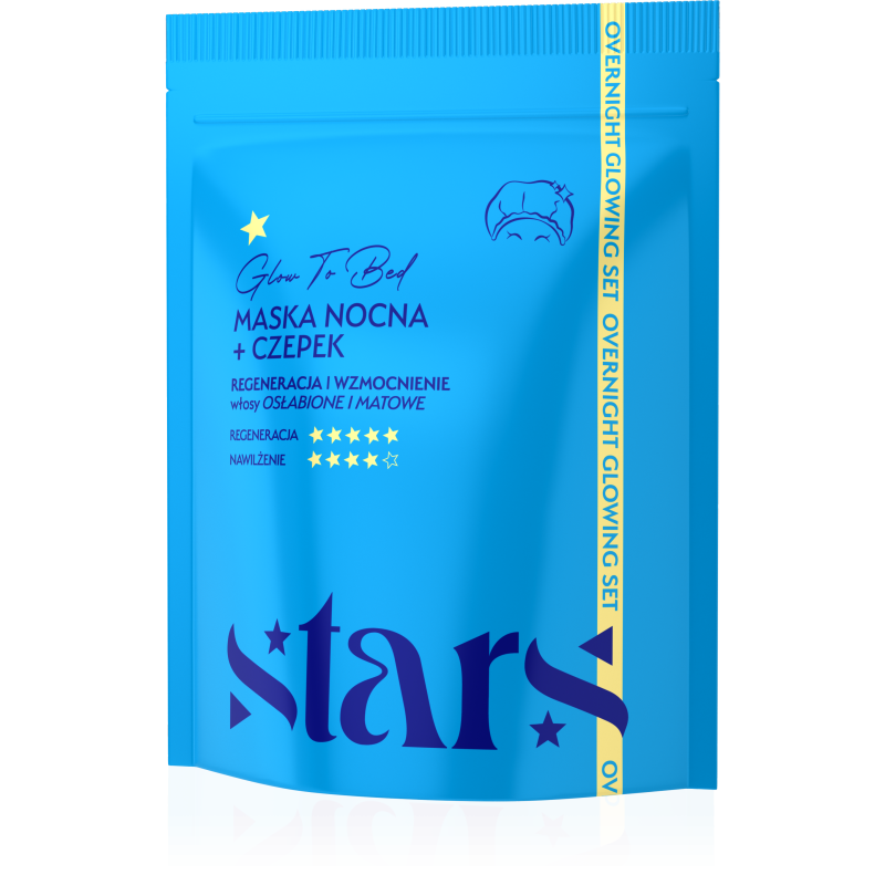 Stars Maska nocna z czepkiem GLOW TO BED 200 ml
