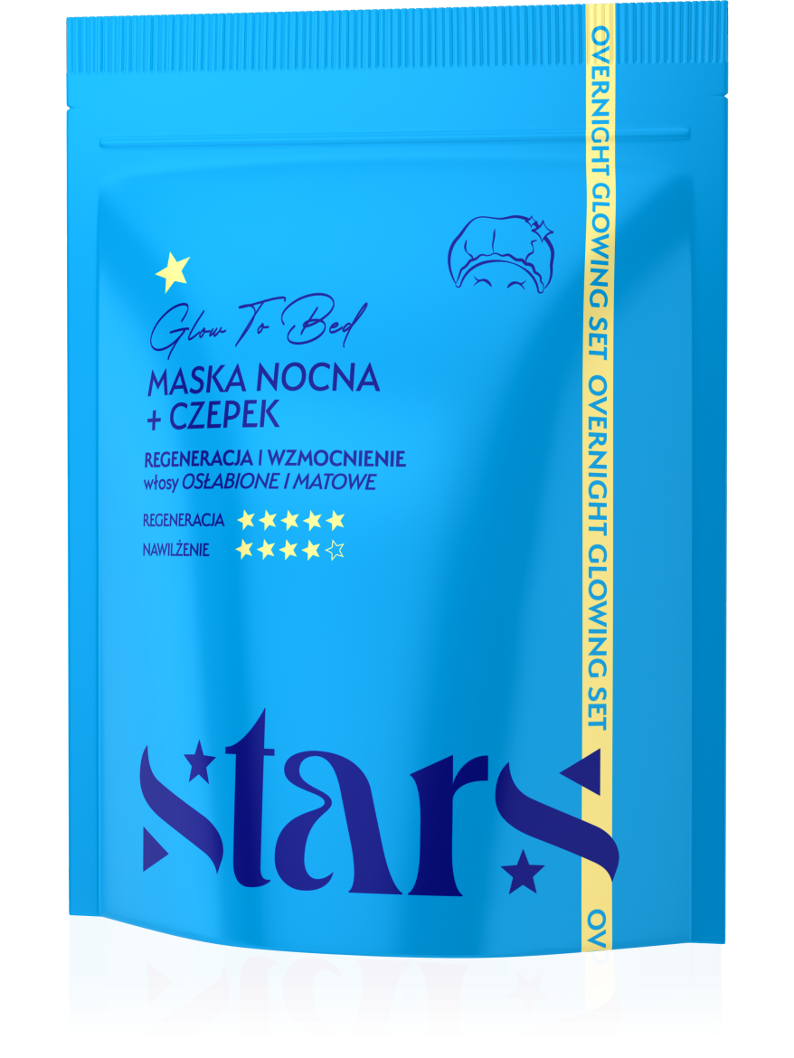 Stars Maska nocna z czepkiem GLOW TO BED 200 ml