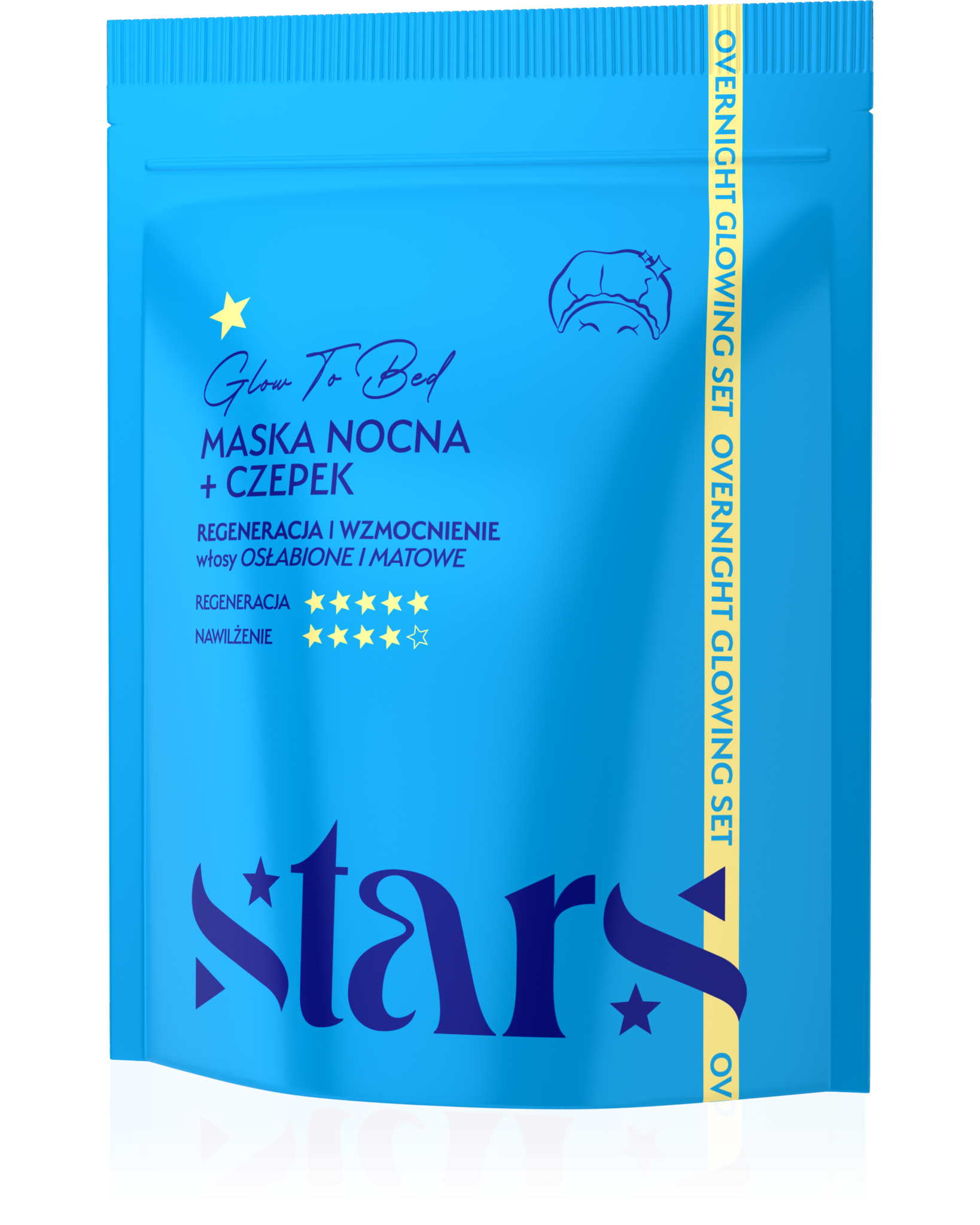 Stars Maska nocna z czepkiem GLOW TO BED 200 ml