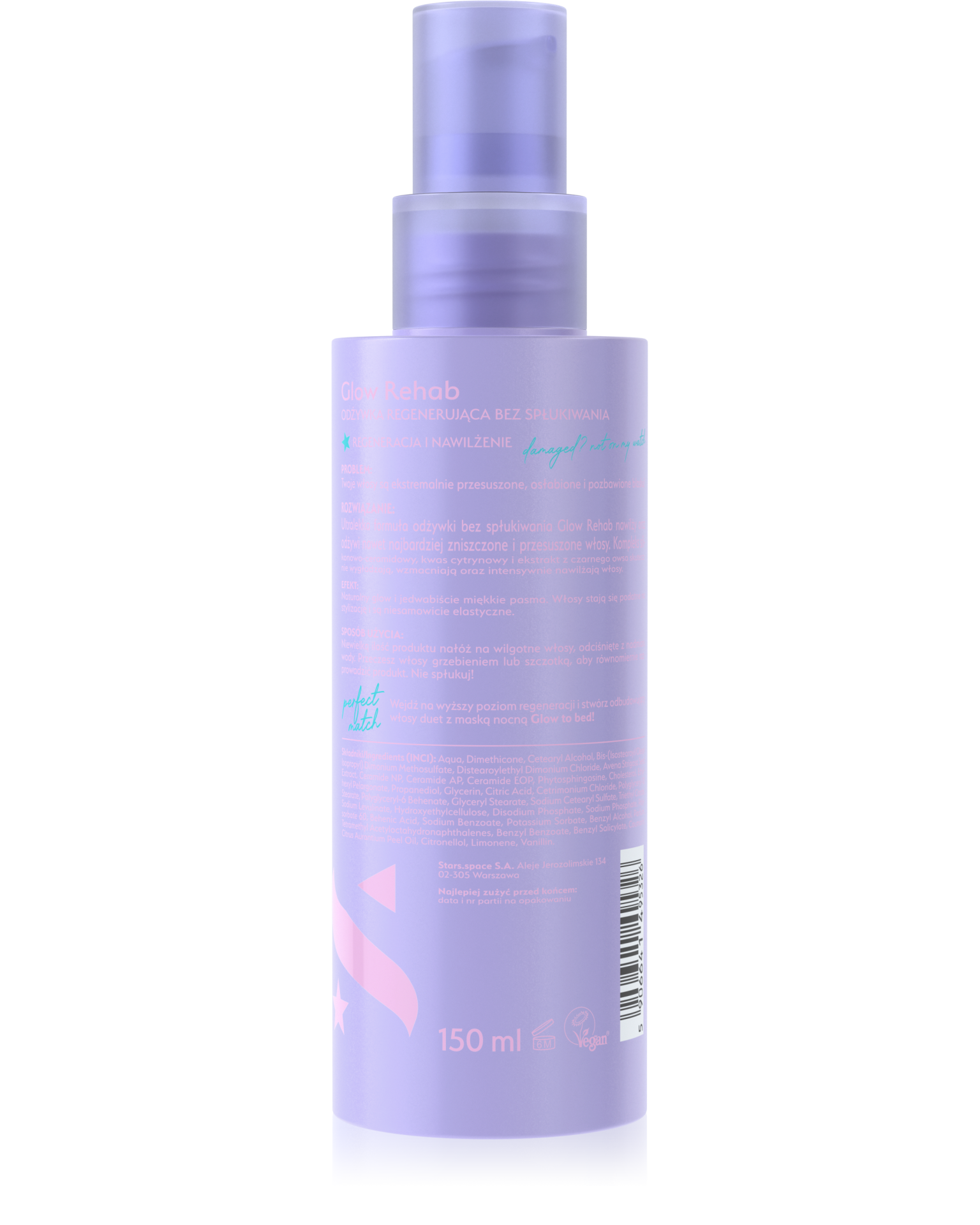 Stars Odżywka regenerująca bez spłukiwania GLOW REHAB 150ml