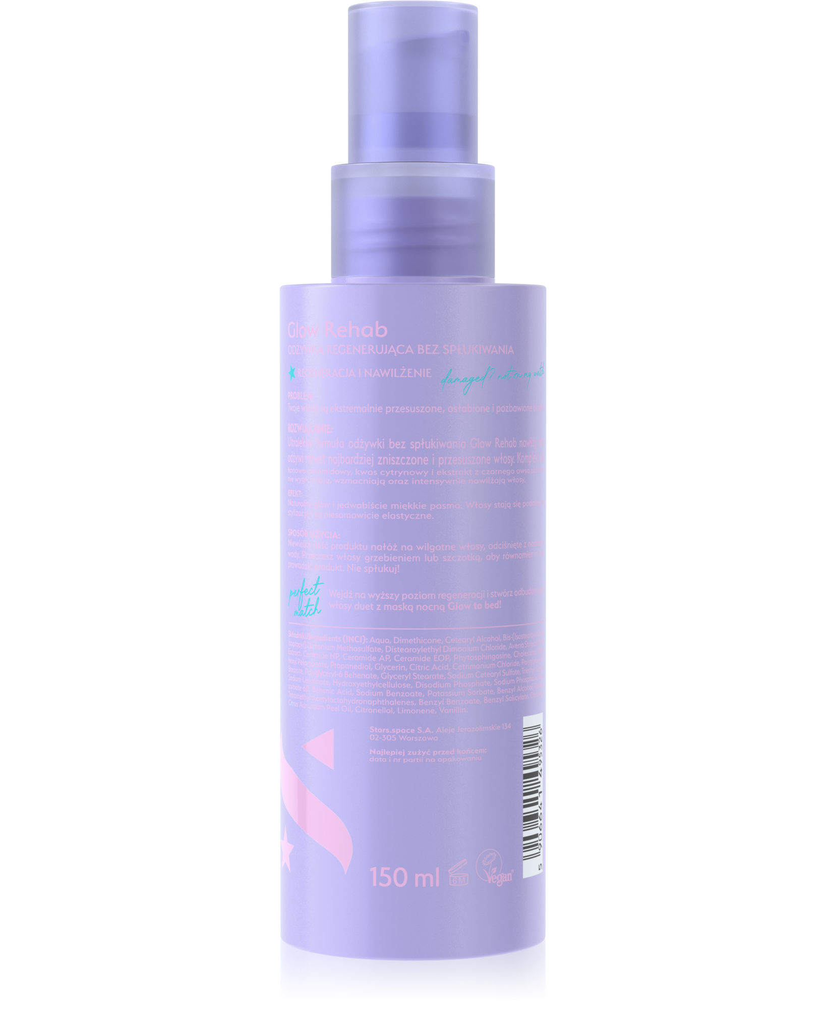 Stars Odżywka regenerująca bez spłukiwania GLOW REHAB 150ml