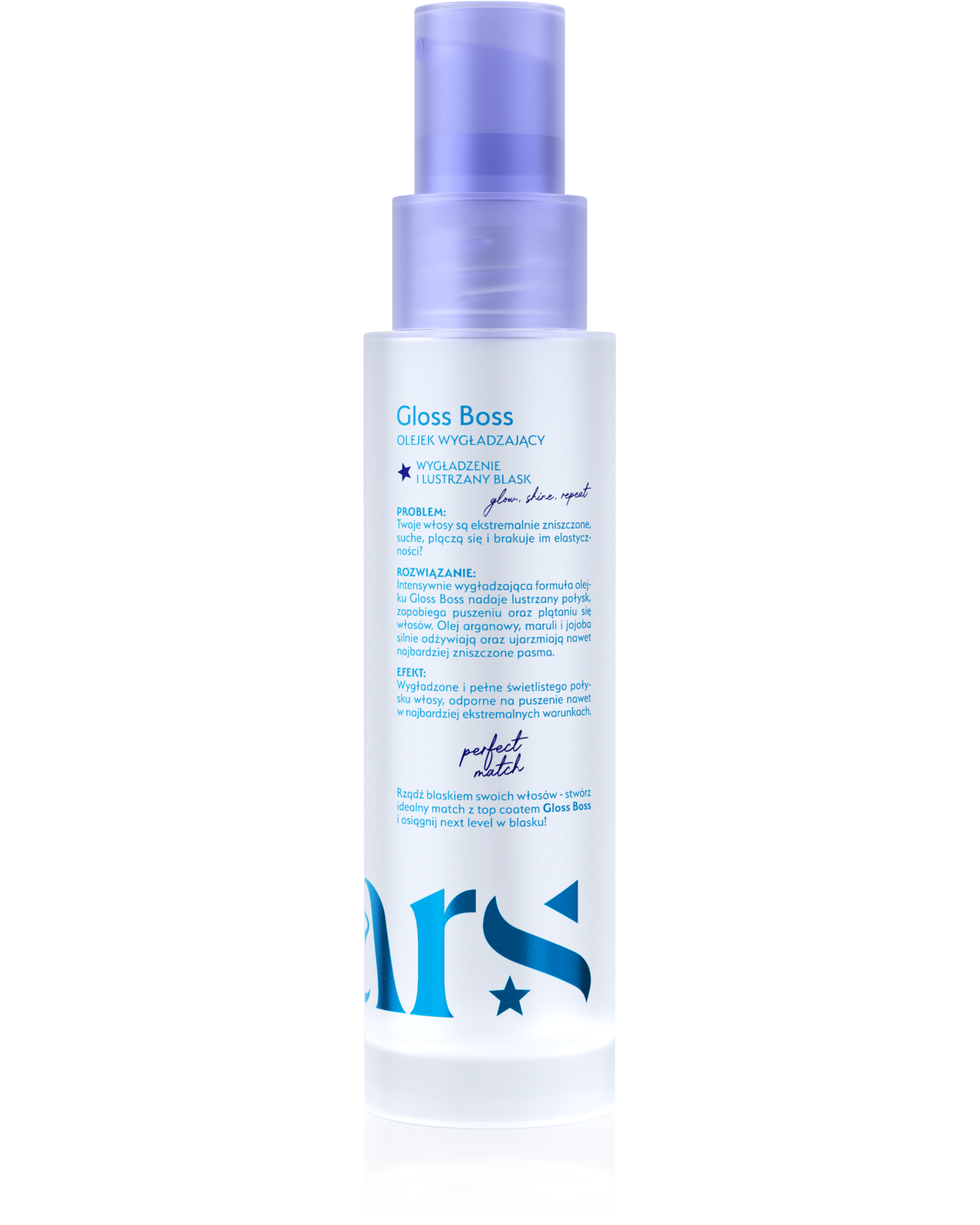 Stars Olejek wygładzający do włosów bardzo zniszczonych  GLOSS BOSS 50 ML  SZKŁO