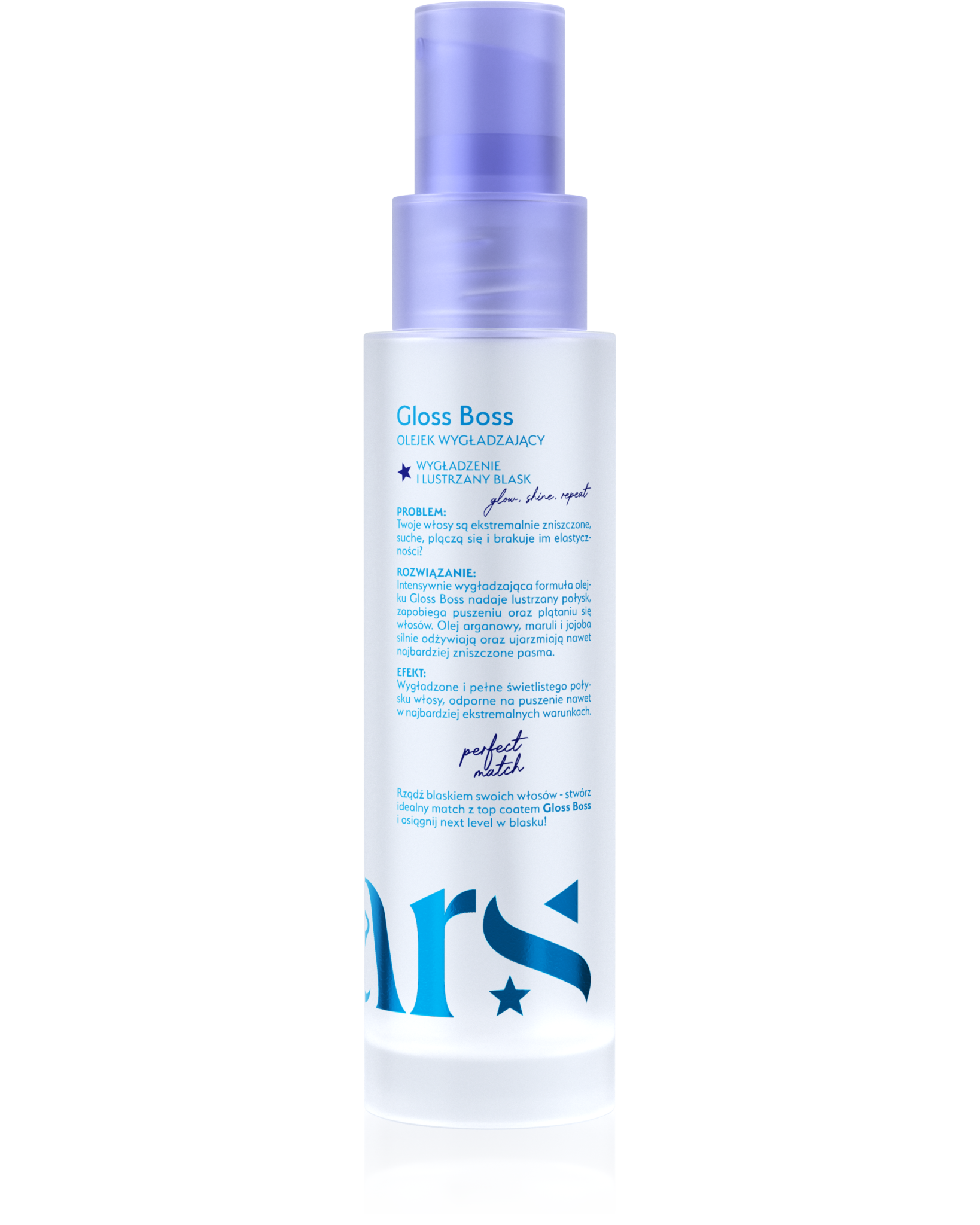 Stars Olejek wygładzający do włosów bardzo zniszczonych  GLOSS BOSS 50 ML  SZKŁO
