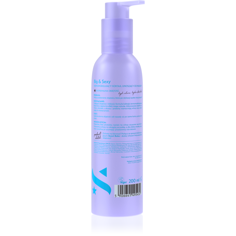 Stars termomodelujący koktajl unoszący włosy od nasady BIG&SEXY, 200ml