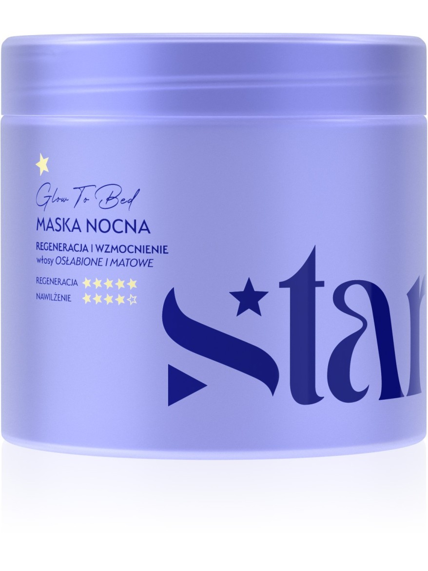 Stars Maska nocna z czepkiem GLOW TO BED 200 ml