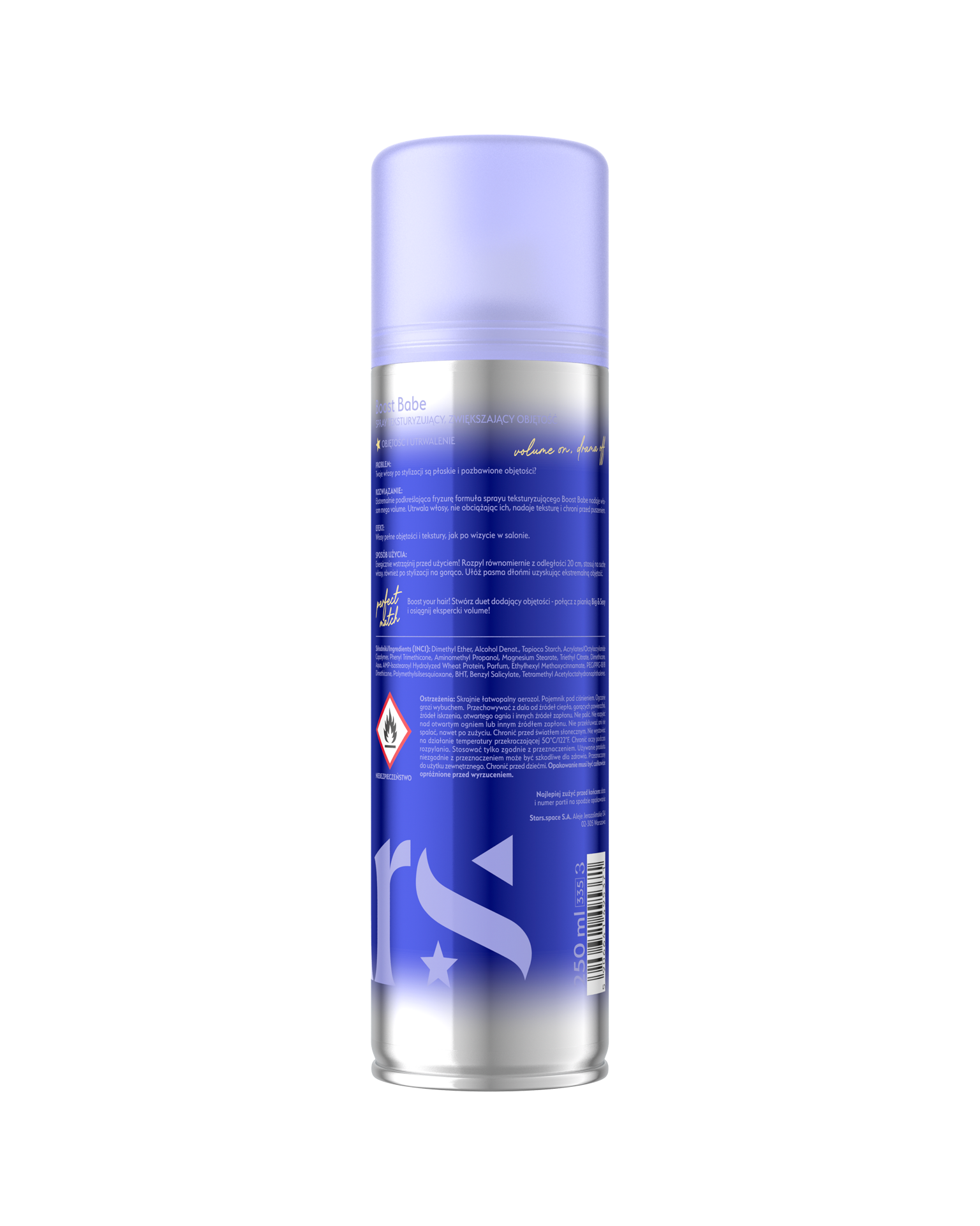 Stars spray teksturyzujący i zwiększający objętość BOOST BABE, 250ml