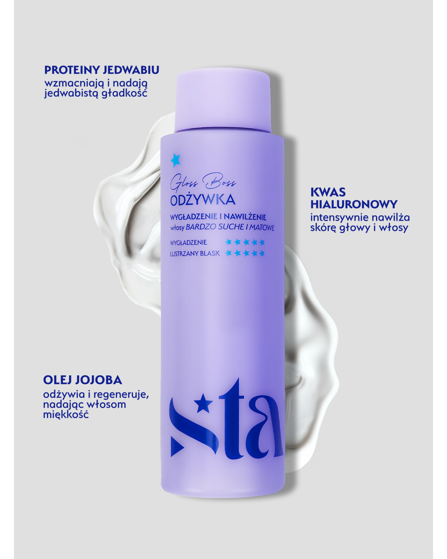 Stars  Odżywka nawilżająco-wygładzająca GLOSS BOSS 300 ml