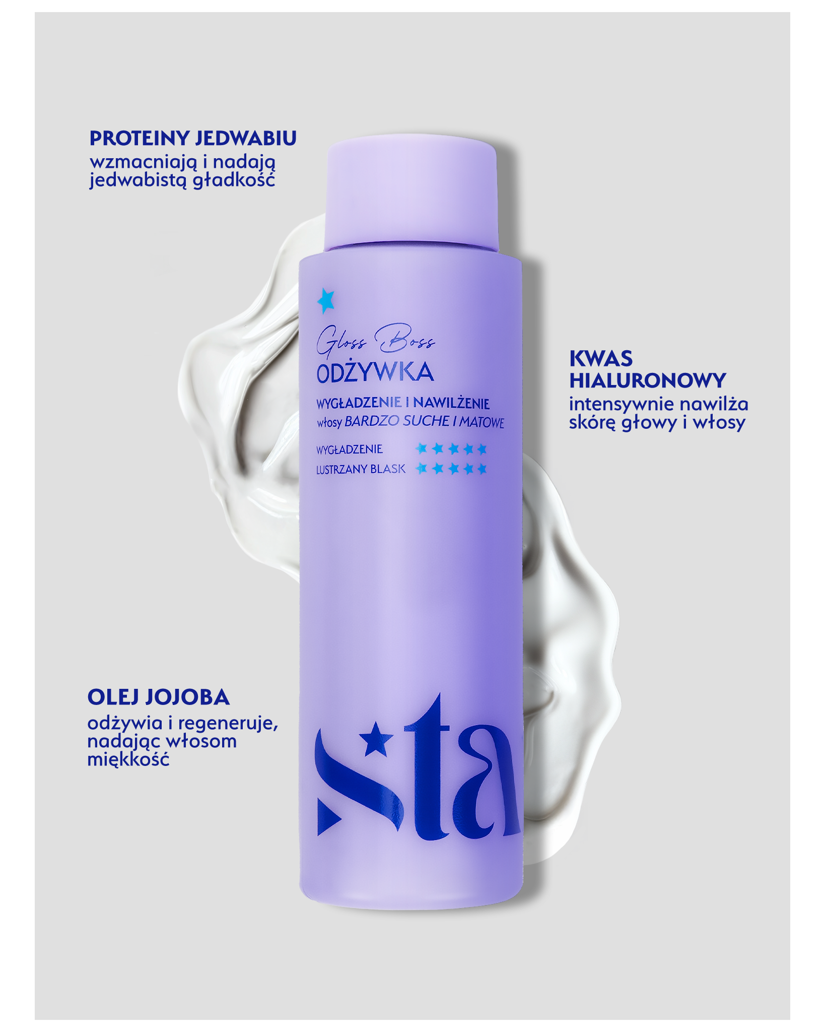 Stars  Odżywka nawilżająco-wygładzająca GLOSS BOSS 300 ml