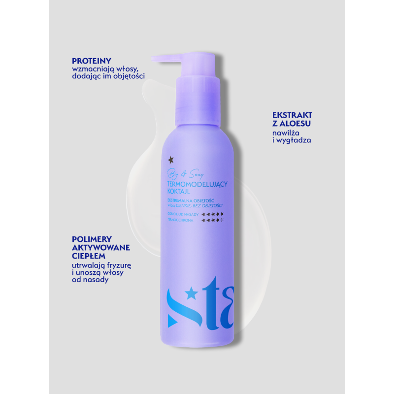 Stars termomodelujący koktajl unoszący włosy od nasady BIG&SEXY, 200ml