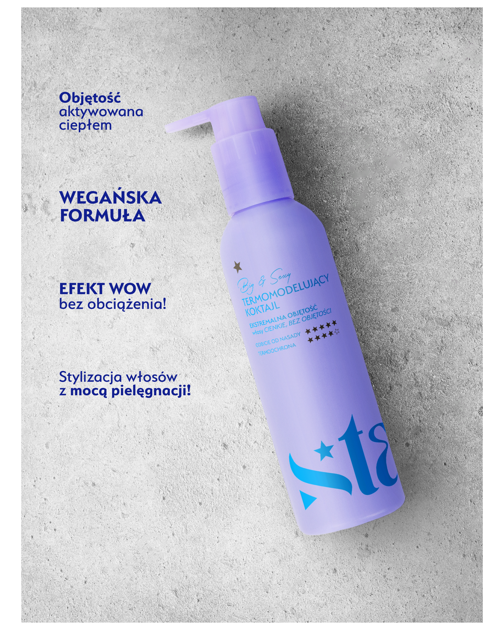 Stars termomodelujący koktajl unoszący włosy od nasady BIG&SEXY, 200ml