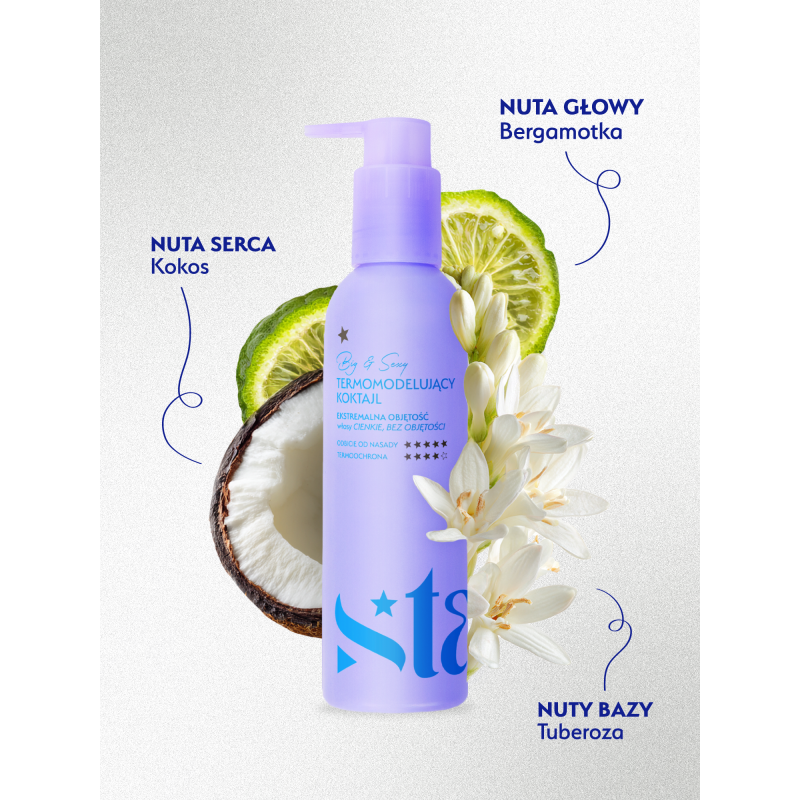 Stars termomodelujący koktajl unoszący włosy od nasady BIG&SEXY, 200ml