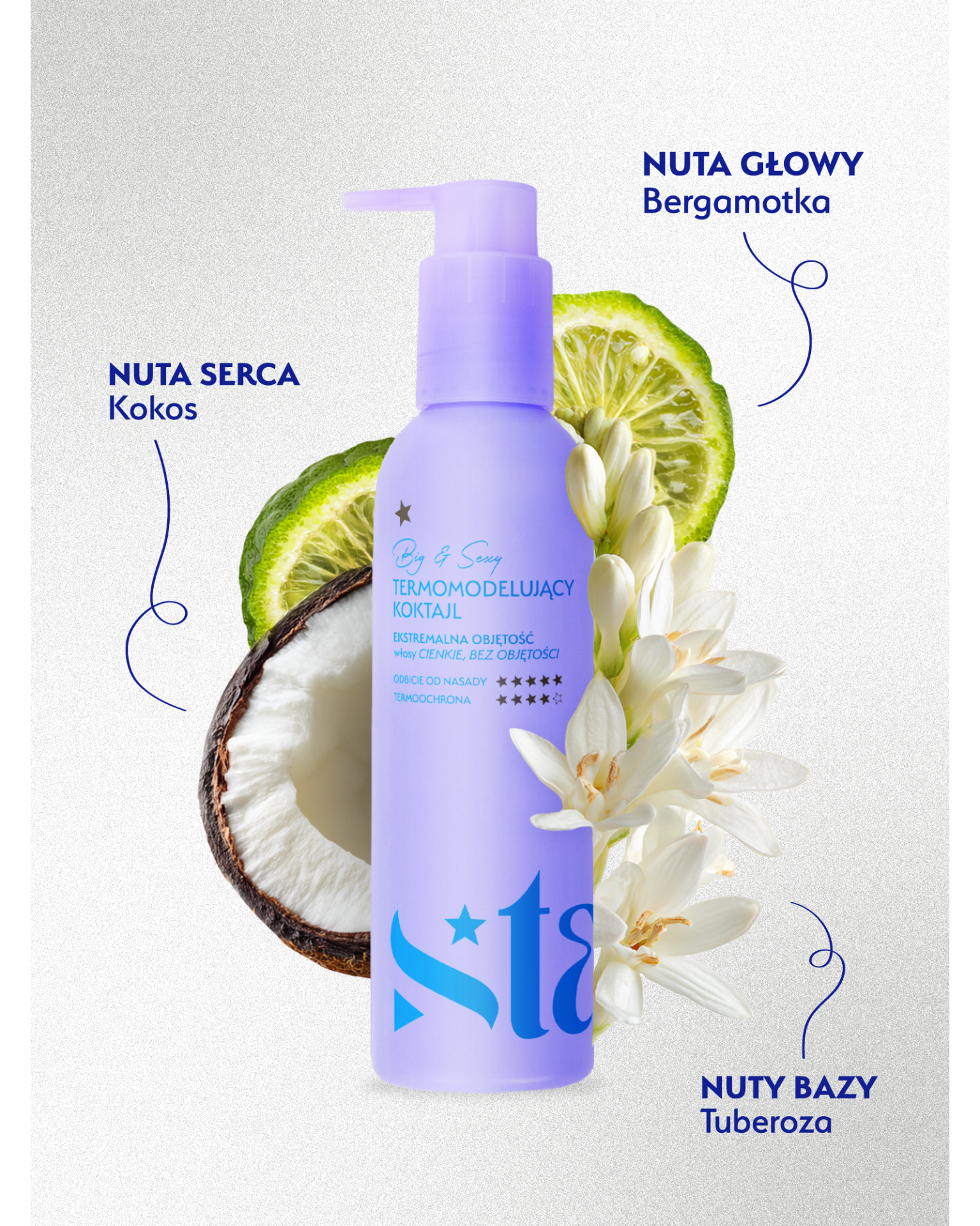 Stars termomodelujący koktajl unoszący włosy od nasady BIG&SEXY, 200ml