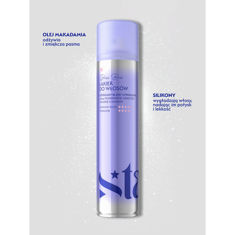 Stars Lakier do włosów z efektem super glossy GLOSS BOSS 300ml
