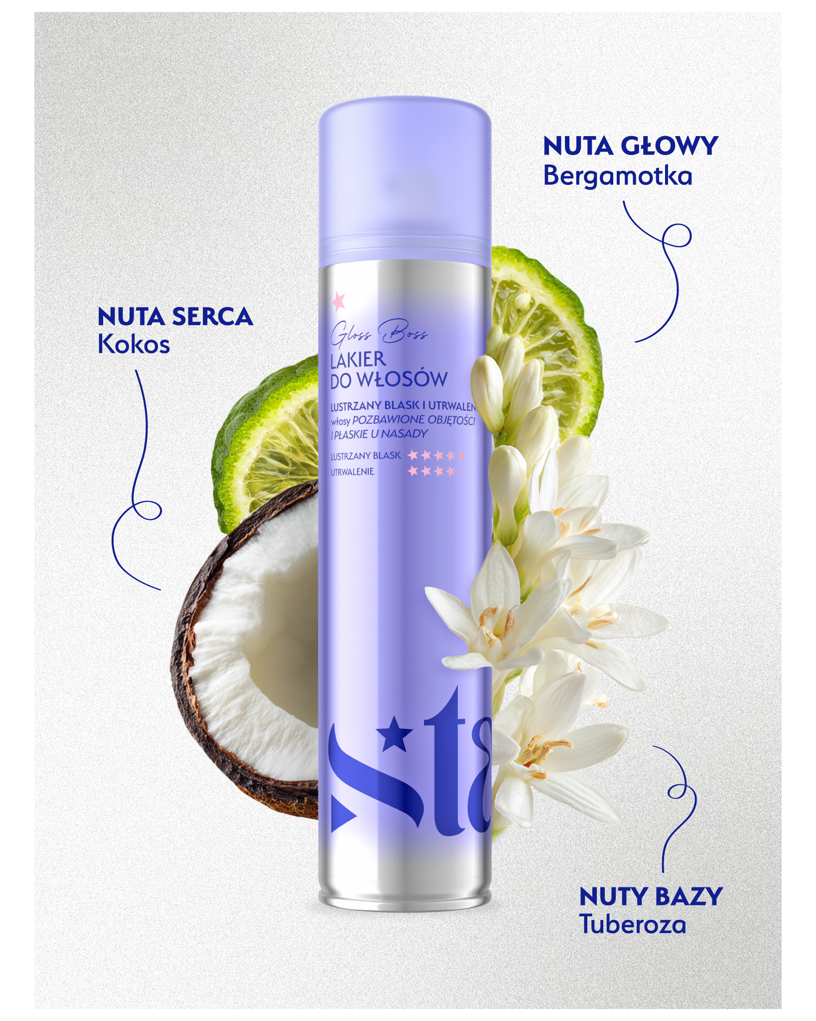 Stars Lakier do włosów z efektem super glossy GLOSS BOSS 300ml