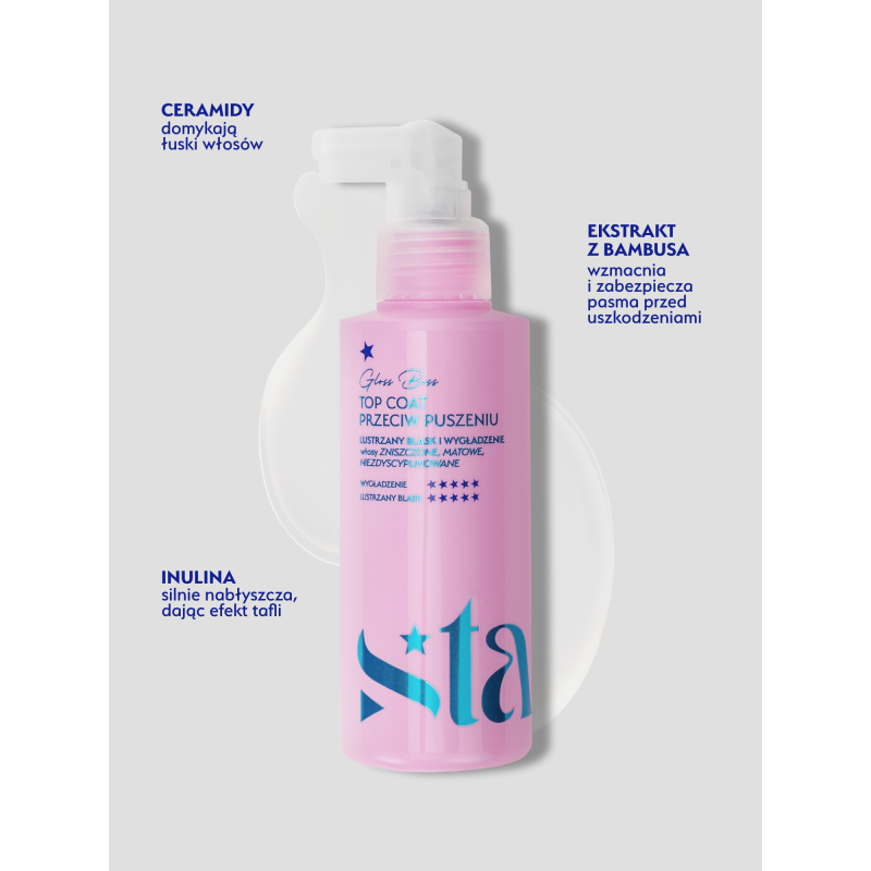 Stars Top coat przeciw puszeniu, nadający olśniewający blask GLOSS BOSS 150 ml