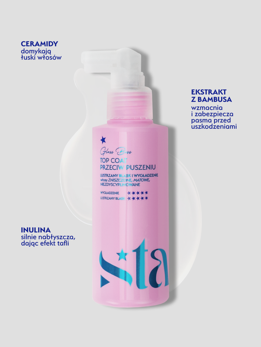 Stars Top coat przeciw puszeniu, nadający olśniewający blask GLOSS BOSS 150 ml
