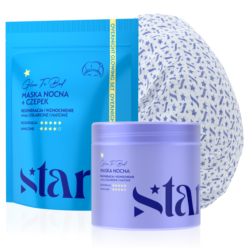 Stars Maska nocna z czepkiem GLOW TO BED 200 ml