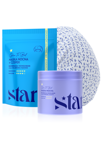 Stars Maska nocna z czepkiem GLOW TO BED 200 ml