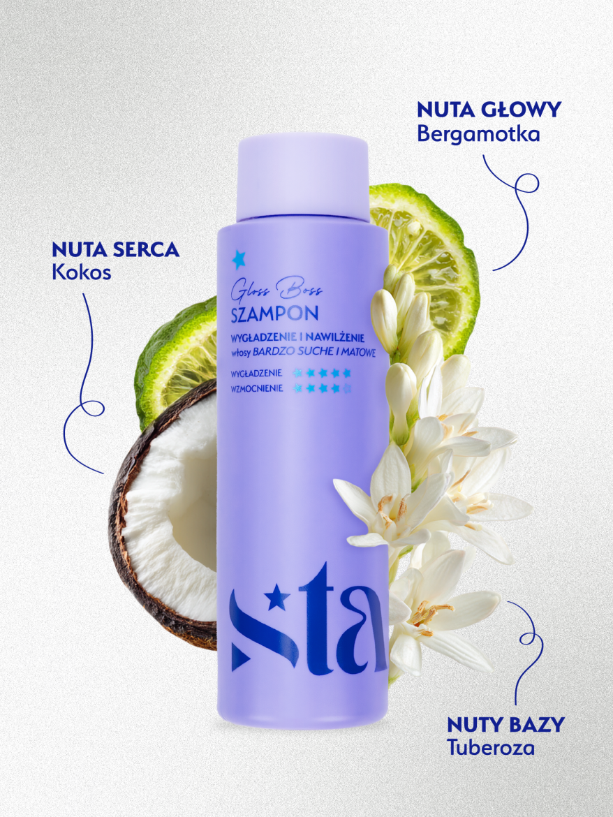 Stars Szampon nawilżająco-wygładzający GLOSS BOSS 300 ml