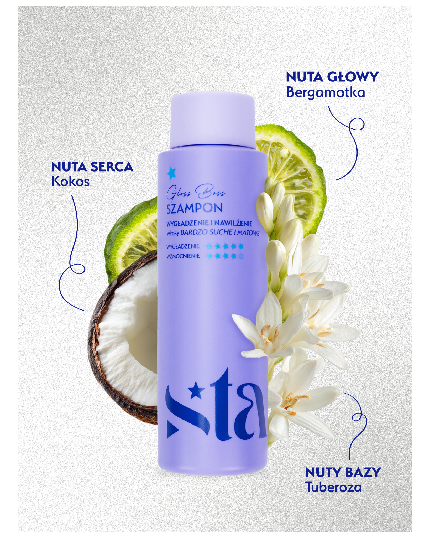 Stars Szampon nawilżająco-wygładzający GLOSS BOSS 300 ml